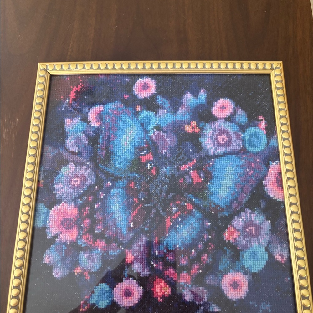 Opalhouse Gold and Blue Butterfly Art Wall Decor